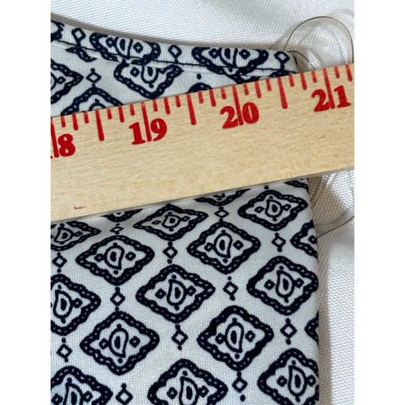 Boho Paisley Embroidered Halter Dress Blue & White sz XL‎ Coastal travel career - Picture 6 of 10